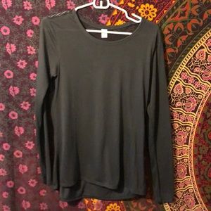 Gray long sleeve workout shirt